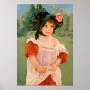 Mary Cassatt "Frühjahr: Margot Stehend in einem Ga Poster