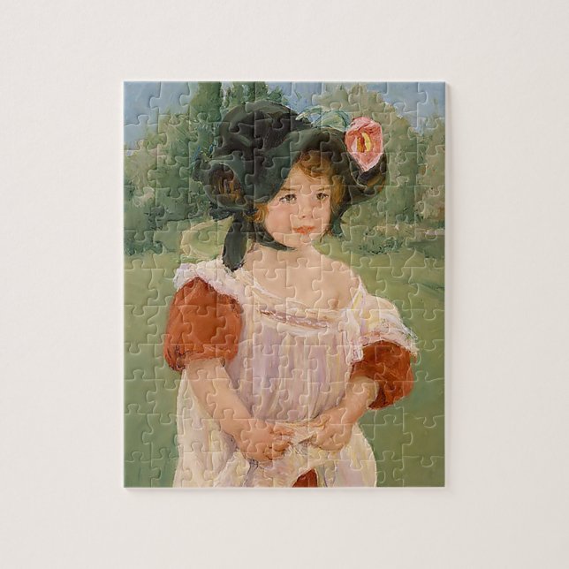 Mary Cassatt"Frühling: Margot stehend in einem Puzzle (Vertikal)