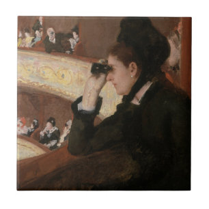 Mary Cassatt - In der Loge Fliese
