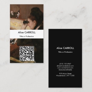Mary Cassatt - In der Loge - QR Code Visitenkarte