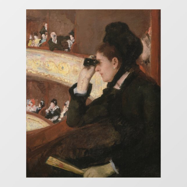 Mary Cassatt - In Loge Fensteraufkleber (Blatt)