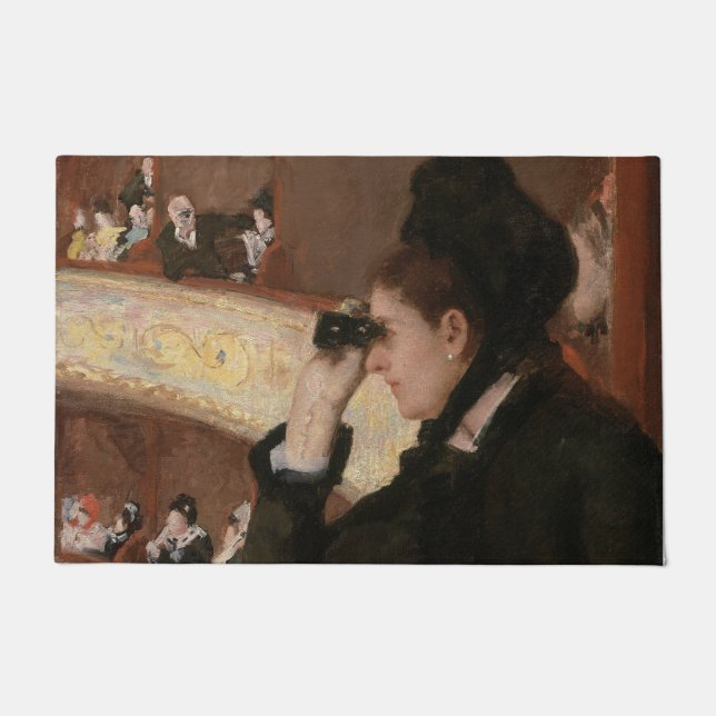 Mary Cassatt - In Loge Fußmatte (Vorderseite)