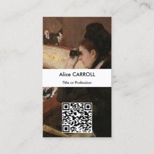 Mary Cassatt - In Loge - QR-Code Visitenkarte