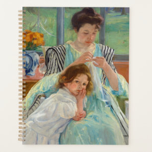 Mary Cassatt - Junge Mutter beim Nähen Planer