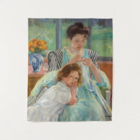 Mary Cassatt - Junge Mutter beim Nähen