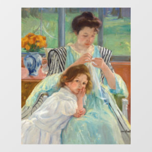 Mary Cassatt - Jungmütternähen Fensteraufkleber