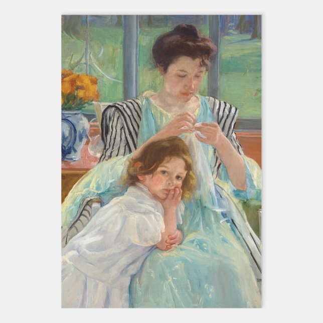 Mary Cassatt - Jungmütternähen Geschenkpapier Set (Von Creator hochgeladen)
