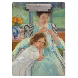 Mary Cassatt - Jungmütternähen Klemmbrett