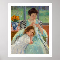 Mary Cassatt - Jungmütternähen