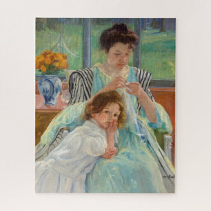 Mary Cassatt - Jungmütternähen Puzzle