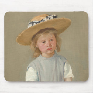 Mary Cassatt - Kind in einem Strohhut Mousepad