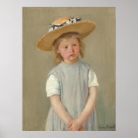 Mary Cassatt - Kind in einem Strohhut