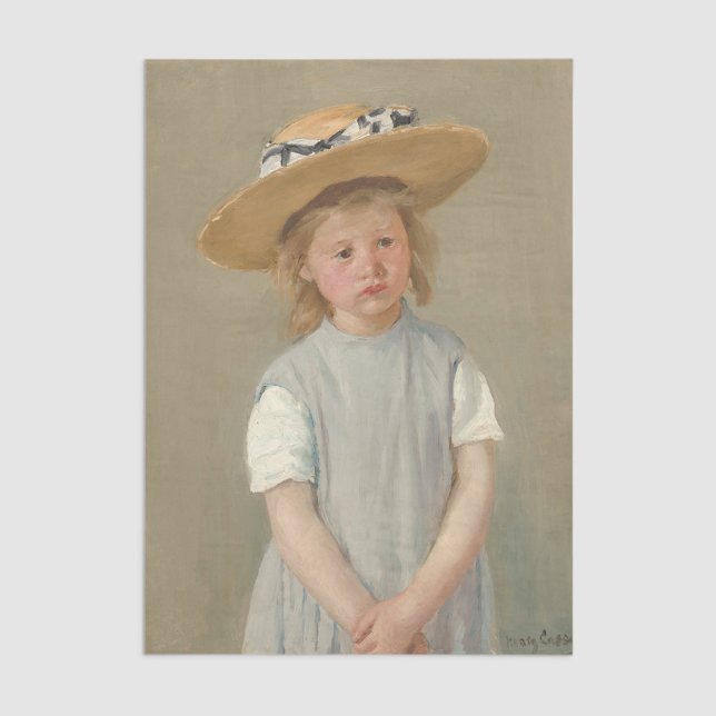 Mary Cassatt - Kind in einem Strohhut Seidenpapier (Von Creator hochgeladen)