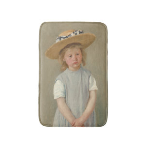Mary Cassatt - Kind mit Strohhut Badematte