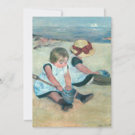 Mary Cassatt - Kinder, die am Strand spielen Einladung