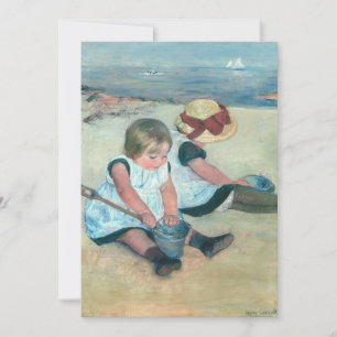 Mary Cassatt - Kinder, die am Strand spielen Einladung