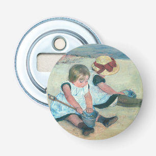 Mary Cassatt - Kinder, die am Strand spielen Flaschenöffner