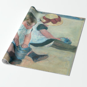 Mary Cassatt - Kinder, die am Strand spielen Geschenkpapier