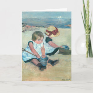 Mary Cassatt - Kinder, die am Strand spielen Karte