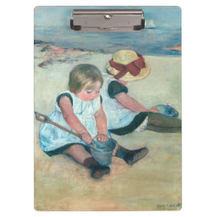 Mary Cassatt - Kinder, die am Strand spielen Klemmbrett