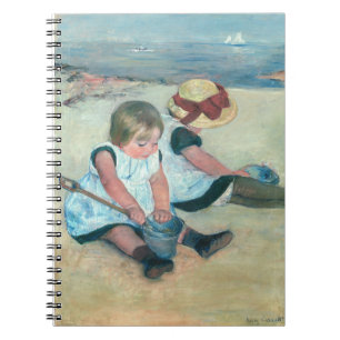 Mary Cassatt - Kinder, die am Strand spielen Notizblock