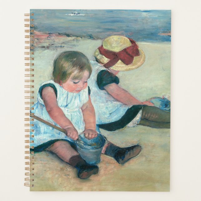 Mary Cassatt - Kinder, die am Strand spielen Planer (Vorderseite)