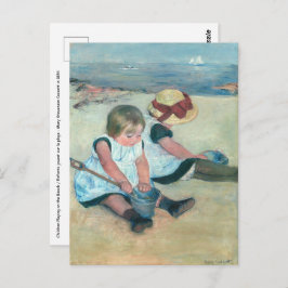 Mary Cassatt - Kinder, die am Strand spielen Postkarte