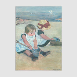 Mary Cassatt - Kinder, die am Strand spielen Seidenpapier