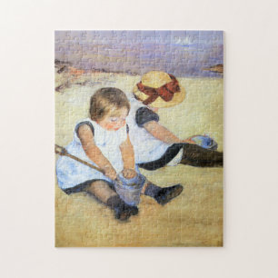 Mary Cassatt-Kinder, die auf dem Puzzle