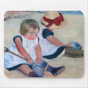 Mary Cassatt Kinder spielen am Strand 1884 Mousepad