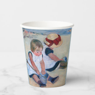 Mary Cassatt Kinder spielen am Strand 1884 Pappbecher