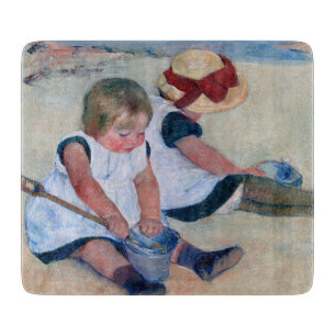 Mary Cassatt Kinder spielen am Strand 1884 Schneidebrett