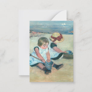 Mary Cassatt - Kinder spielen am Strand Mitteilungskarte