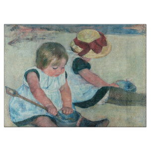 Mary Cassatt - Kinder spielen am Strand Schneidebrett