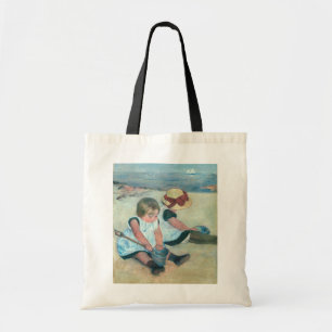 Mary Cassatt - Kinder spielen am Strand Tragetasche