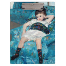 Mary Cassatt - Kleines Mädchen in einem blauen Ses