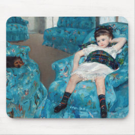Mary Cassatt - Kleines Mädchen in einem blauen Ses Mousepad