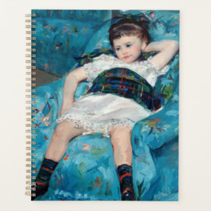 Mary Cassatt - Kleines Mädchen in einem blauen Ses Planer