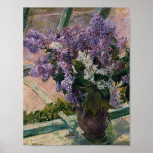 Mary Cassatt - Lilacs in einem Fenster Poster