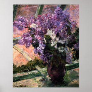 Mary Cassatt - Lilacs in einem Fenster Poster