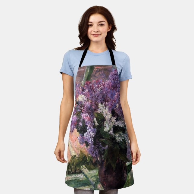 Mary Cassatt - Lilacs in einem Fenster Schürze (Getragen)