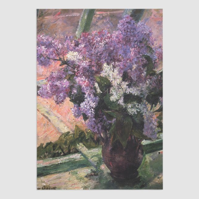 Mary Cassatt - Lilacs in einem Fenster Seidenpapier (Von Creator hochgeladen)
