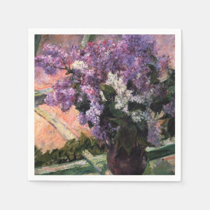 Mary Cassatt - Lilacs in einem Fenster Serviette