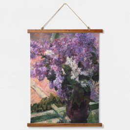 Mary Cassatt - Lilacs in einem Fenster Wandteppich Mit Holzrahmen