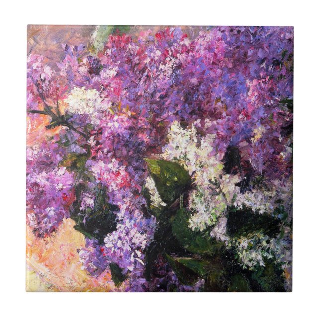 Mary Cassatt Lilacs Tile Fliese (Vorderseite)