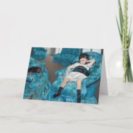 Mary Cassatt - Little Girl in a Blue Armfleisch Karte