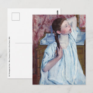 Mary Cassatt - Mädchen beim Frisieren Postkarte
