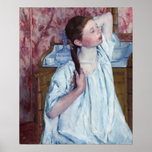 Mary Cassatt - Mädchen, die ihre Haare anordnen Poster