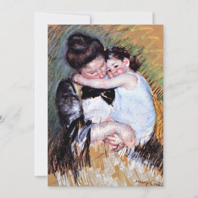 Mary Cassatt Malerei - Mutter und Kind Karte (Vorderseite)