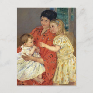 Mary Cassatt- Mutter und Sara Admiring the Baby Postkarte